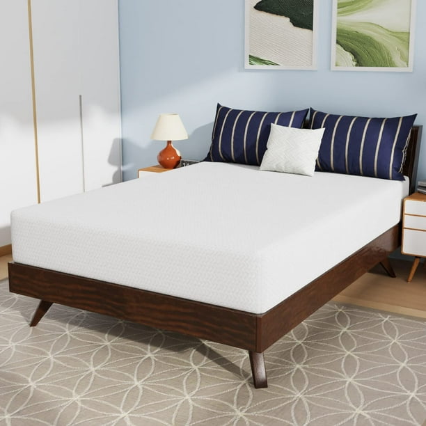 PayLessHere 10 Inch Bamboo Charcoal Gel Memory Foam Mattress CertiPUR