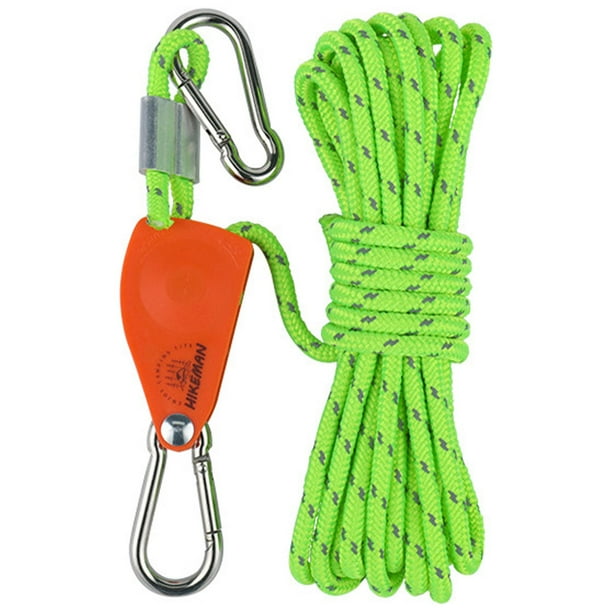 Engranajes de Metal Reforzado con Cuerda de Trinquete de Polea 6mm 5m Kusrkot