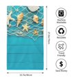 thumbnail image 2 of Fotbe Seashells And Fishing Net On Blue Wooden Table Toalla Premium con Patrón, Toalla de Microfibra de Secado Rápido, Ligera y Altamente Absorbente (27.5x16in), Ideal para Uso Diario, 2 of 6