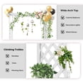 thumbnail image 6 of Ktaxon 7.2ft Large Wood Arch with Planter Box Flat Top Trellis for Garden Climbing Plants White, 6 of 11