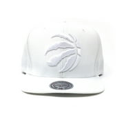 Mitchell and Ness Toronto Raptors Partial Logo White Snapback Hat
