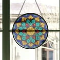 thumbnail image 3 of Hanging Stained Glass for Windows Mandala - Stained Glass for Windows Mandala, Festival Gift Ornament, Year-Round Decorative Piece, Home Wall & Window Art, 3 of 6