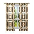 thumbnail image 7 of Yayeee Window Curtains Light Filtering 63"x52" Grommet Panel Pair Home Living Room Decor, Beige Geometric, 7 of 7