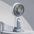 thumbnail image 2 of ICQOVD Desktop Fan Usb Rechargeable Handheld Mini Fan Hands Free Portable for Summer Outdoor Work Travel, 2 of 6