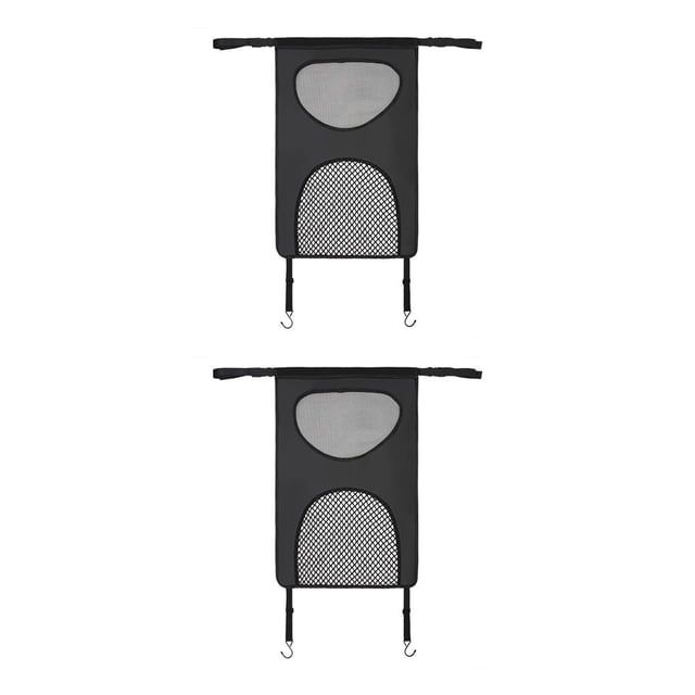Scienceny Barrera para mascotas de coche, asiento trasero de red, asiento de nailon de seguridad para bebés, malla divisoria extraíble, accesorio de Negro 2piezas Scienceny CBP161154