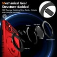 thumbnail image 2 of ELEHOLD for iPhone 13 6.1 Inch Magnetic Case [Compatible with MagSafe] Invisible Stand with Ring Kickstand,Military Grade Shockproof Full Protective Case,Red, 2 of 11