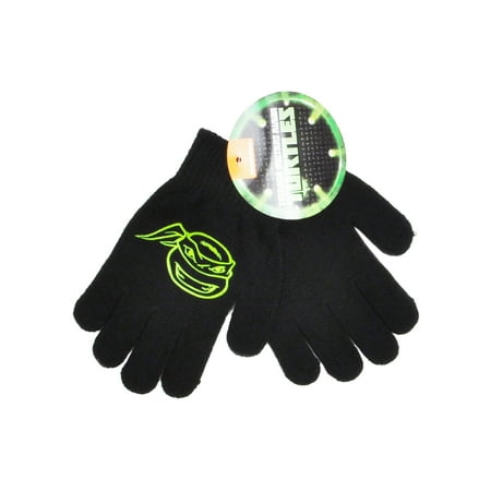 Boys Teenage Mutant Ninja Turtles Gloves Mittens Black 1-PAIR
