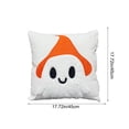 thumbnail image 4 of AuroraX Halloween Pumpkin Ghost Throw Pillow Covers Halloween Embroidered Decorative Cushion Cover Farmhouse Cute Autumn Thanksgiving Fall Home Decorations White, 4 of 6