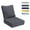 Dark Gray, variant on Outdoor Deep Seat Cushions Set, 24x24x4.3 inch, Fade Resistant, Waterproof Patio Chair Cushion with Backrest(black white）