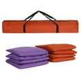 thumbnail image 2 of ZENSTYLE PVC Framed Lightweight Collapsible Cornhole Toss Game Set with 8 Bean Bags & Carry Case(Red&Purple, 3FT x 2FT), 2 of 4