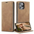 thumbnail image 1 of CaseMe for iPhone 14 Pro, Wallet Case Soft PU Leather Flip Case Magnetic Stand Flip Protective Cover Leather Case with ID & Credit Card Slots Holder Case-Coffee, 1 of 8
