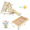 thumbnail image 4 of Costway Foldable Wooden Climbing Triangle Indoor Home Climber w/ Ladder for Toddler Baby, 4 of 11