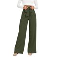 thumbnail image 3 of Tqcoqu Women's High Waisted Wide Leg Lounge Pants, Lightweight Loose Work Elastic Casual Outfits Trousers with Pockets, 3 of 7