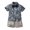Gray, variant on Fesfesfes Two Outfits For Boys Summer Children's Wear Boy's Short-sleeved Lapel Shirt Shorts Suit With Tie 6-12 Months