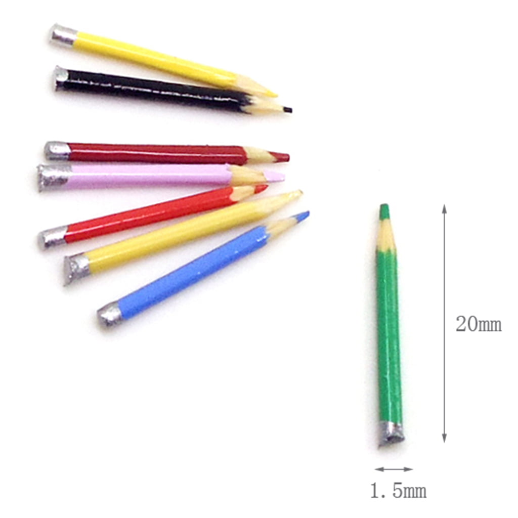 M9.26 1/12th scale DOLLS HOUSE PACK OF EIGHT COLOURED PENCILS 