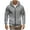 Gray, variant on Viluyesy Mens Sweatshirts Full Zipper Regular Fit Casual Fashion Fleece Lined Hoodies Fall and Winter Clothes for Men Khaki Size L