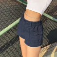 thumbnail image 6 of Blue Womens Pants Women's Cargo Shorts Elastic Waist Pockets Summer Casual Shorts Y2k Shorts Shorts for Women Sweatpants Womens Fashion, 6 of 6