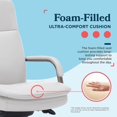 thumbnail image 4 of La-Z-Boy Opus Executive Mid-Back Office Chair Bonded Leather Gray and Graphite, 4 of 8