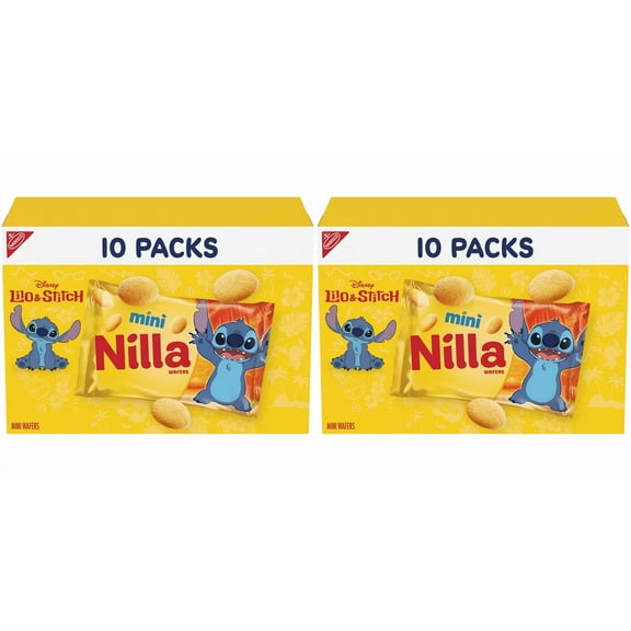 Nilla Mini Wafers Cookies Snack Pack - 10oz/10ct pack of 2