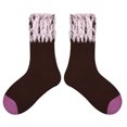 thumbnail image 4 of Xijirk Fringe Lace Crew Socks Color Block Cotton Ankle Socks Size:3-5 Years, 4 of 5