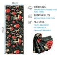 thumbnail image 2 of Red Mushroom Leaf Black Pattern Hot Yoga Mat Towel Non Slip for Hot Yoga - Quick-Drying Yoga Mat Cover with 4 Corner Pockets with Travel Bag - Hot Yoga Towel Non Slip 74"x26", 2 of 6