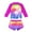 Coco-Deep Rose, variant on Girls Rash Guard Swimsuit Long Sleeve Bathing Suit 2-Piece Set 3-10 Years