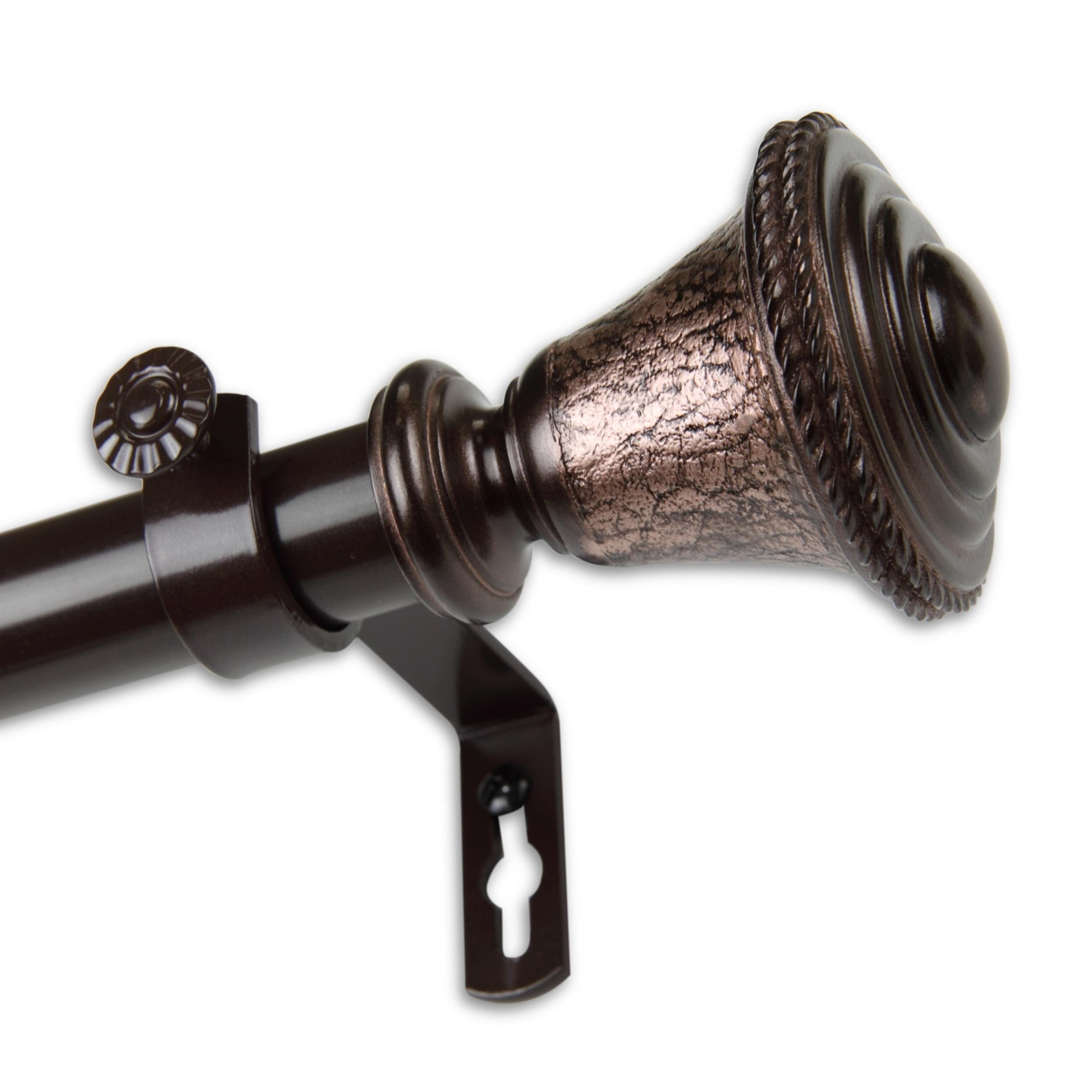 InStyleDesign Sheridan 1 inch Diameter Adjustable Curtain Rod bronze 28