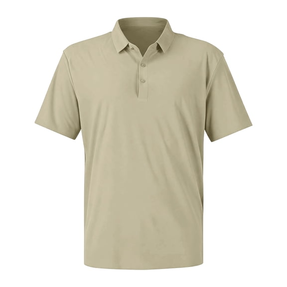 Polo Shirts for Men Stylish Collared Short Sleeve Ice Silk Top Fitness Moisture Wicking Quick Dry Work Blouse, S
