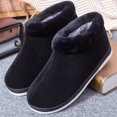 thumbnail image 5 of Big Holiday Savings AnuYalue Women's Suede Flat Heel Ankle Boots Winter House Slippers with Fuzzy Faux Fur Collar,Memory Foam Slip on House Shoes Indoor Outdoor Rubber Sole, 5 of 6