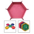thumbnail image 2 of destyer Foldable Dice Tray Holder PU Leather Velvet for Table Games Candies Earbuds, 2 of 9