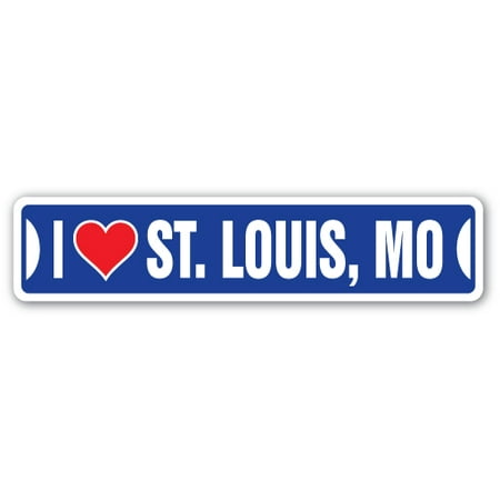 I LOVE ST. LOUIS, MISSOURI Street Sign mo city state us wall road décor
