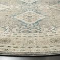 thumbnail image 3 of SAFAVIEH Sofia Raschelle Border Area Rug, Light Grey/Beige, 6'7" x 6'7" Round, 3 of 6