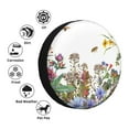 thumbnail image 4 of Naloa Herbs and Wildflowers PVC Leather Spare Tire Wheel Cover for Car Truck SUV Camper Trailer Universal Fit many size15 inch, 4 of 6