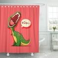 thumbnail image 1 of ABPHQTO Green Hungry of Dinosaur is Roaring Roar Mouth Cortina de ducha de poliéster abierta 152x180 cm, 1 of 2