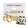 thumbnail image 2 of LYMAYTER Geometric Earrings Set 6 Pairs Geometric Faux Pearl Hoop Earrings - Fashionable, Dangle, 2 of 7