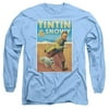 Trevco Tintin-Tintin & Snowy Long Sleeve Adult 18-1 Tee, Carolina Blue - Small