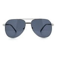 thumbnail image 5 of Mens Classic Luxury Mogul Tear Drop Shape Offcer Metal Rim Racer Sunglasses Silver - Black, 5 of 8
