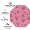 thumbnail image 3 of Vsdgher Watermelon Print Leather Coasters for Drinks, Durable Drink Coasters 4 Set for Tabletop Protection, Luxurious Home Décor and Housewarming Gift-Octagon, 3 of 6