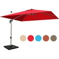 thumbnail image 1 of Gymax Parasol de Patio Suspendu Déporté Carré de 10 Pi avec Base, Inclinaison à 360 Degrés, Rouge Brique, 1 of 7