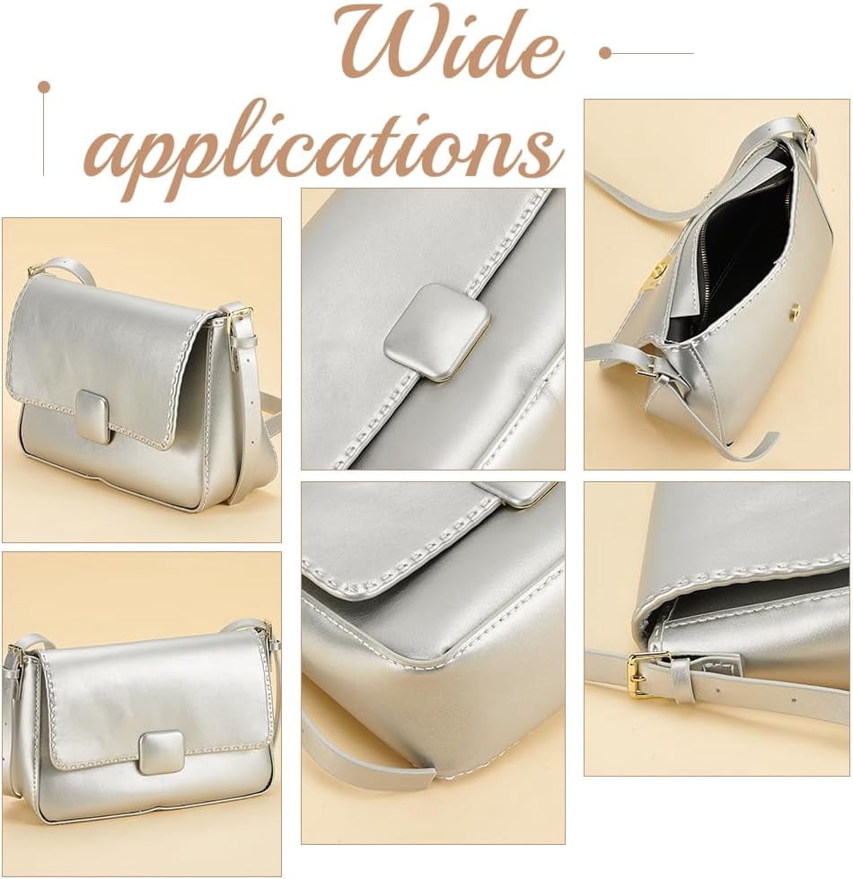 PU Leather Crossbody Bag Making Kit Shoulder Bag Sewing Set for Women Handicraft Bag Making Craft Handmade Handbag Sewing Making Materials for Purse Making Supplies Gray Gray DIY