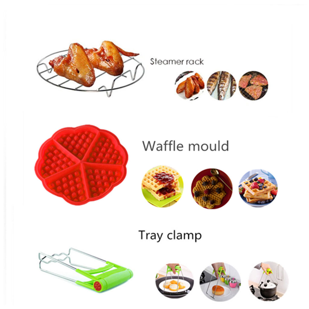 Miiottaa Air Fryer Accessories XL Fit all 3.2QT - 5.3QT Air Fryer BPA Free Dishwasher Safe Nonstick Coating 6-8 inch Deep Fryer