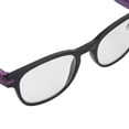 thumbnail image 3 of Gafas de lectura de moda Marcos tradicionales Unisex Hombres Mujeres Anteojos para personas mayores (+150 Negro Púrpura), 3 of 8