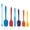 Multi-color, variant on PECULA 7 Pieces Silicone Spatula Set, Food Grade Spatulas Silicone Heat Resistant (600°F) , BPA Free Spatulas, Silicone Spatula for Cooking Mixing & Baking Nonstick Cookware