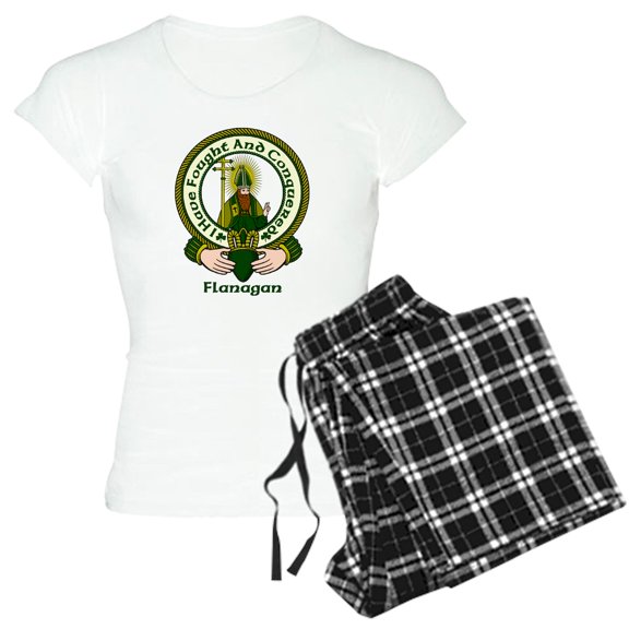 CafePress - Flanagan Clan Motto Women's Light Pajamas - Women's Short Sleeve Print T-Shirt and Pants Light Cotton Pajama Set