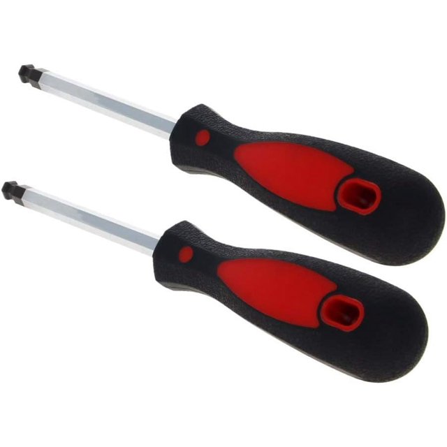 HUGFEGWE 8mm x 100mm Ball Head Precision Screwdriver Hex Design Wrench Hand Tool 2Pcs CJB91-22948