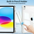 thumbnail image 5 of KVTVOU Case for iPad (A16) 11th Generation 11 inch 2025, iPad 10th Generation 10.9 inch 2022 with Pencil Holder, Clear Transparent Back Shell with Shockproof Cover, Auto Sleep/Wake, Grey, 5 of 9