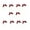 Rouge Noir, variante sur Lubelski 10 Pcs/Set Décoration de Couronne Arbre de Noël Réutilisable Corde de Chanvre Rouge Noir Blanc