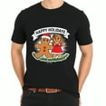 thumbnail image 3 of Christmas Gingerbread Couple Happy Holidays Print Holiday Party Wear Black Graphic T-Shirt ,Tops Tee for Men and Women, 3 of 4