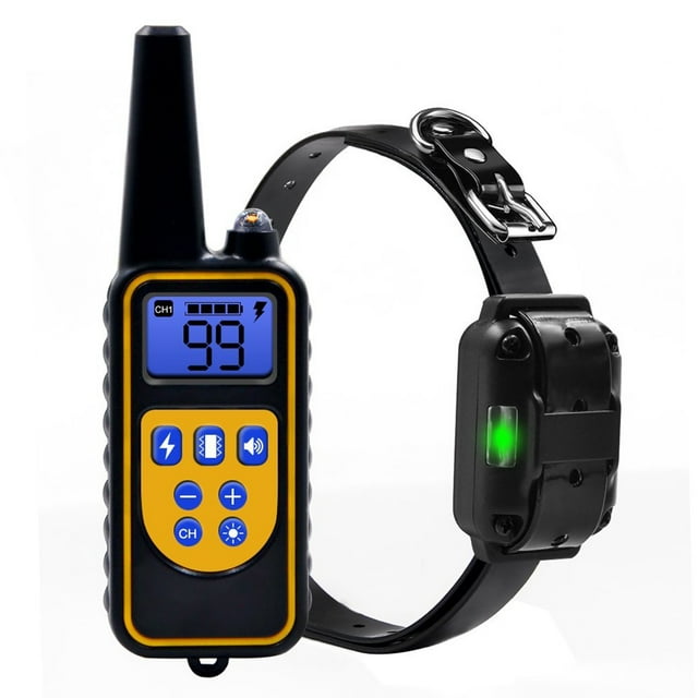 Dispositivo IP67 Impermeabilizante de Abrenamiento de Perros Recargable Autico Collar de Descarga Elechtrica Collar de Mascotas Cerrón de Corteza