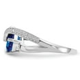 thumbnail image 3 of ANC Sterling Silver CR Sapphire & Diamond Ring, 3 of 4